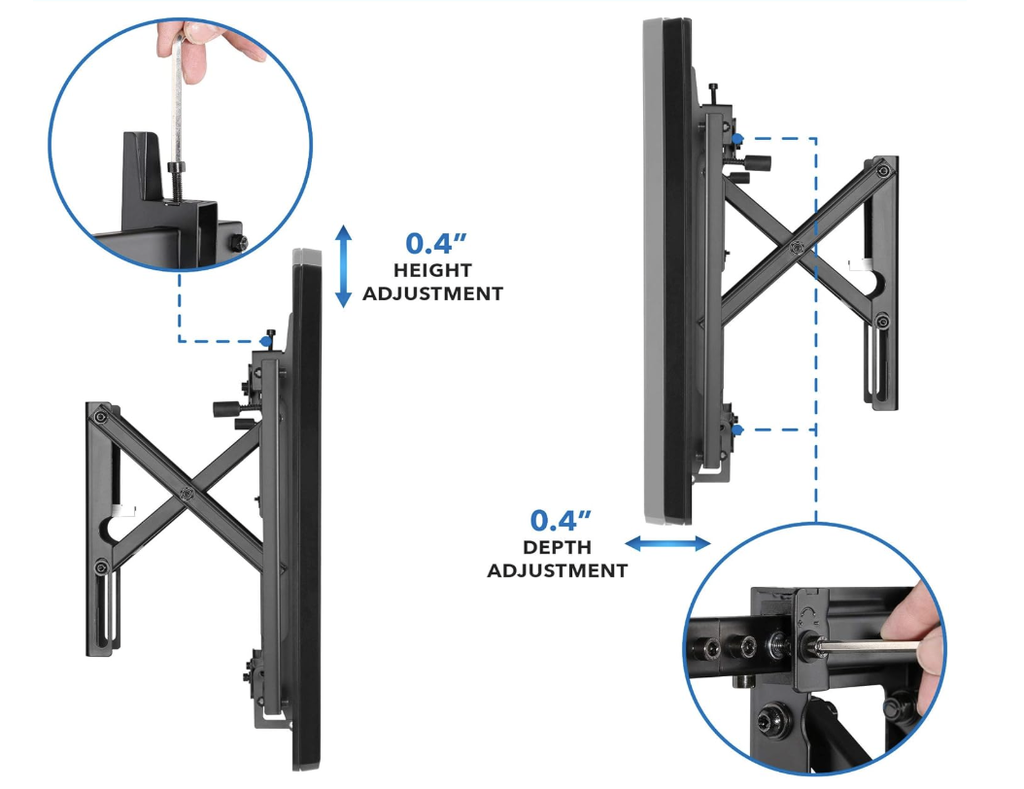 Braquet comercial para Video Wall  TV 600x400, capicidad de 110 Lbs