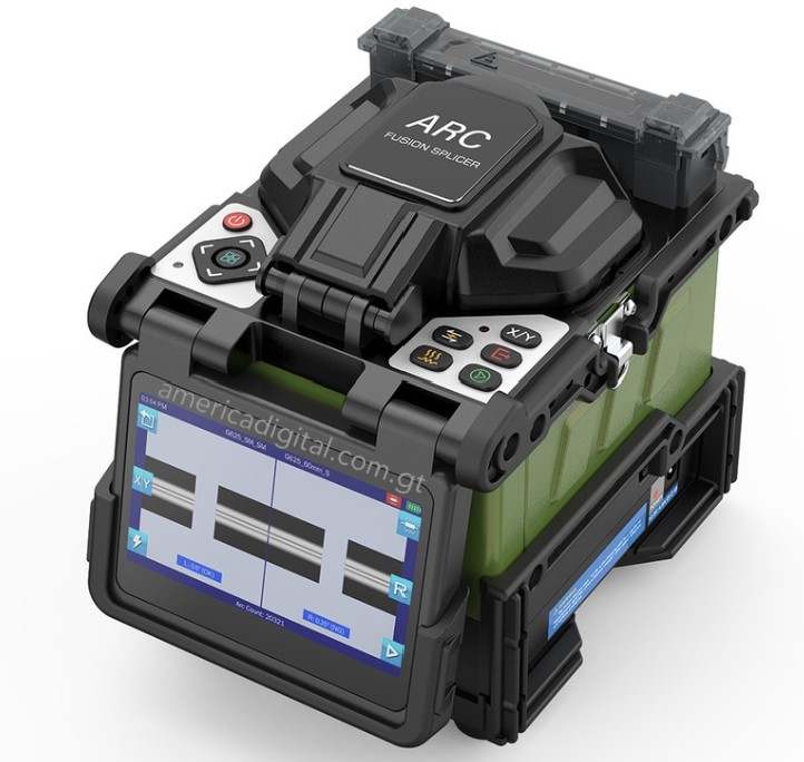 Fusionadora de 6 motores con alineación de núcleo: empalme ultrarrápido en 6s y calentamiento en 16s, con batería de larga duración y pantalla táctil de 4.3