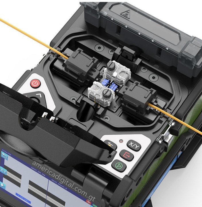 Fusionadora de 6 motores con alineación de núcleo: empalme ultrarrápido en 6s y calentamiento en 16s, con batería de larga duración y pantalla táctil de 4.3