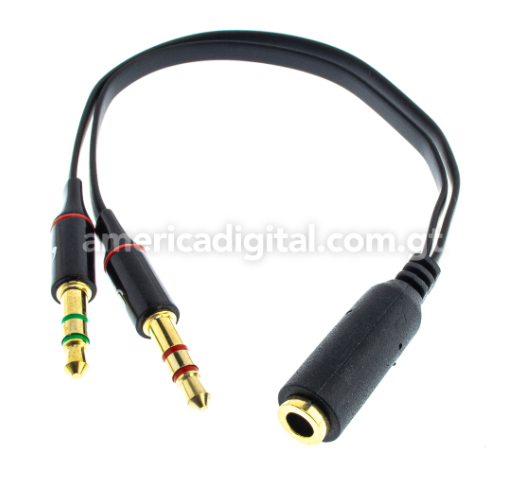 Cable Divisor de Audio y Microfono tipo C