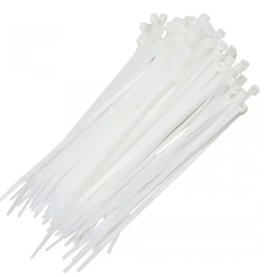 Cincho plastico Blanco de 4*200 MM  resistencia a la tracción de 40 libras
