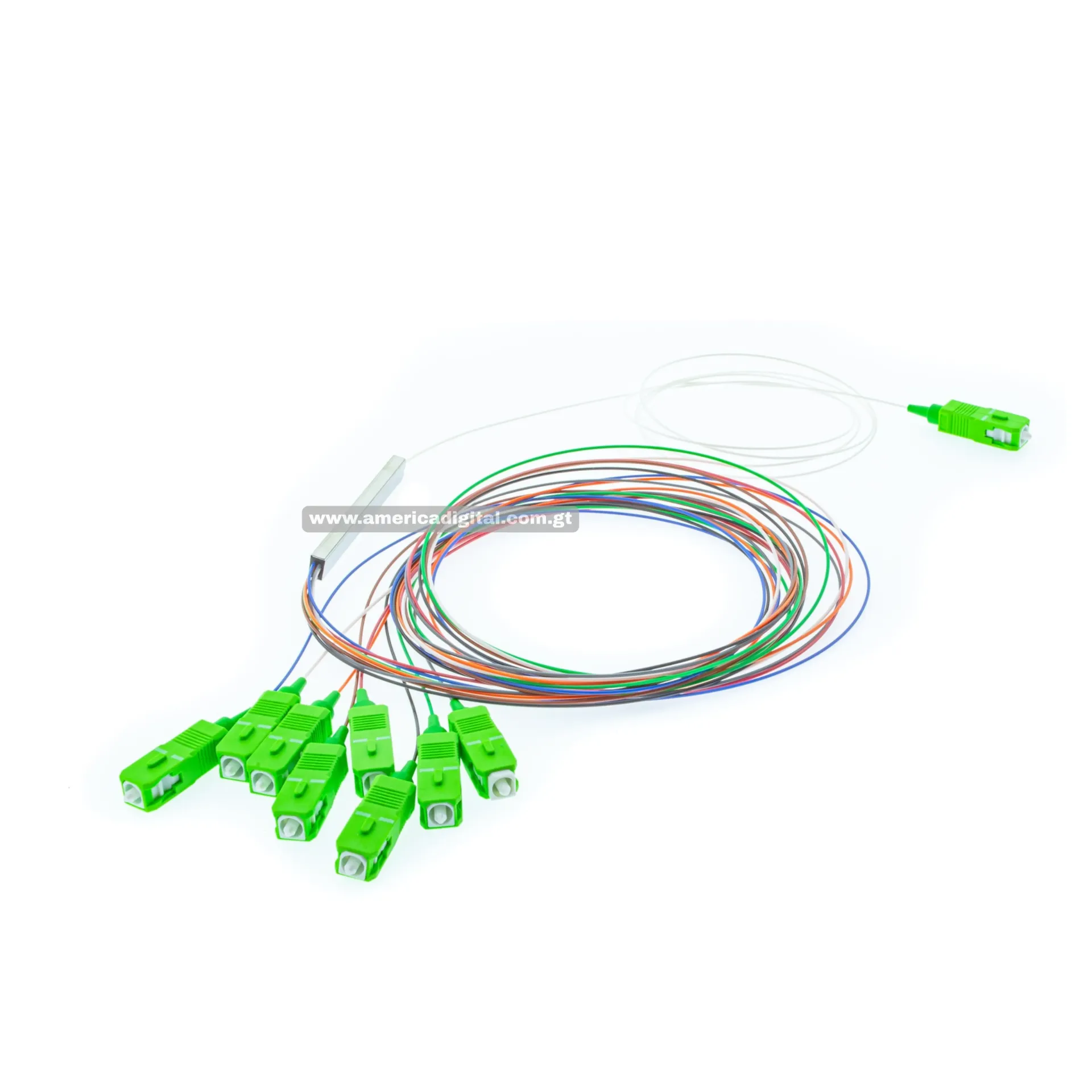 [EO060NPLCSCAPC08] PLC Splitter, 1m pigtail, SC/APC 1*08