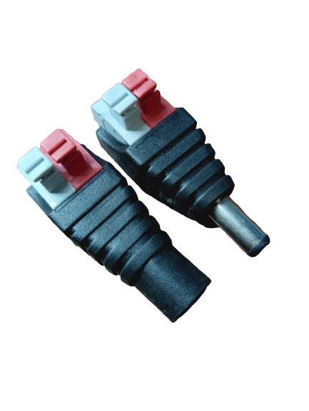 [EC020NLSP12V] Par adaptadores Macho/Hembra DC12V 2Pin a presión