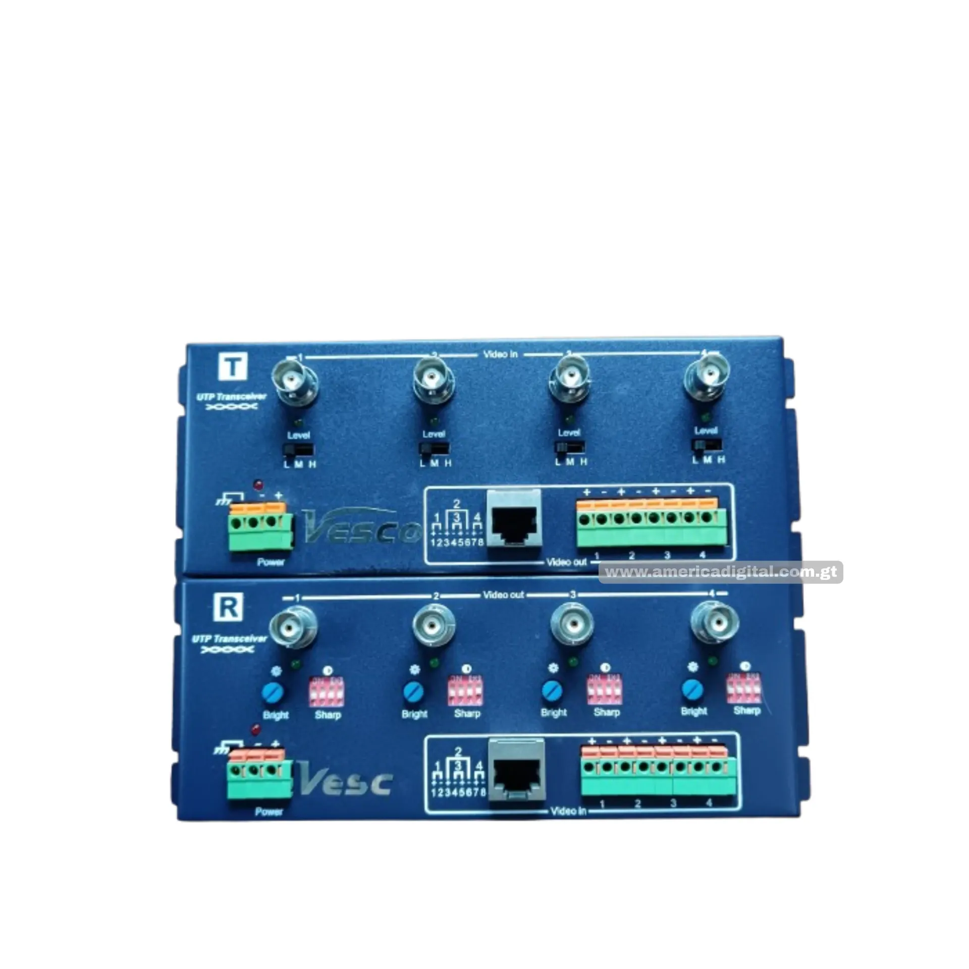 [EC255NVS401TXRX] Par Balun 4Ch. Activos Rx/Tx