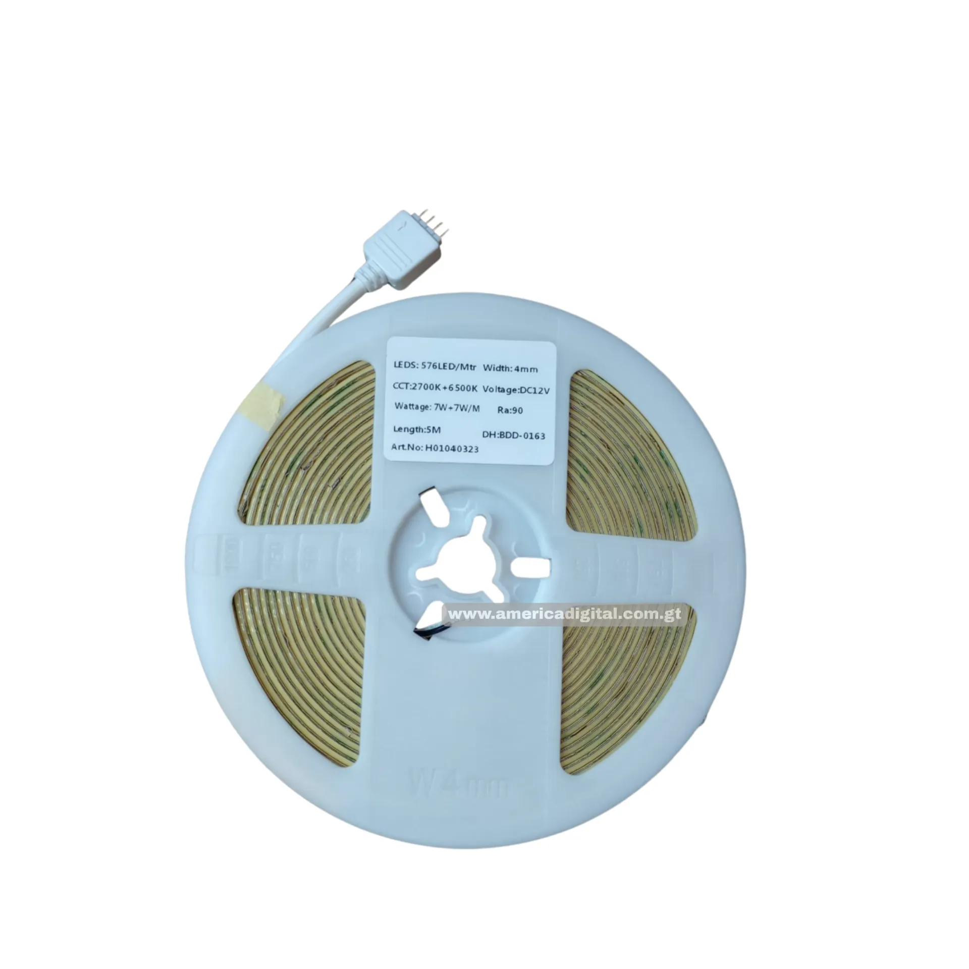 Luminaria Tira led Blanca silicom, esquinera 4mm 12/24V 576/Metro (5Metros )