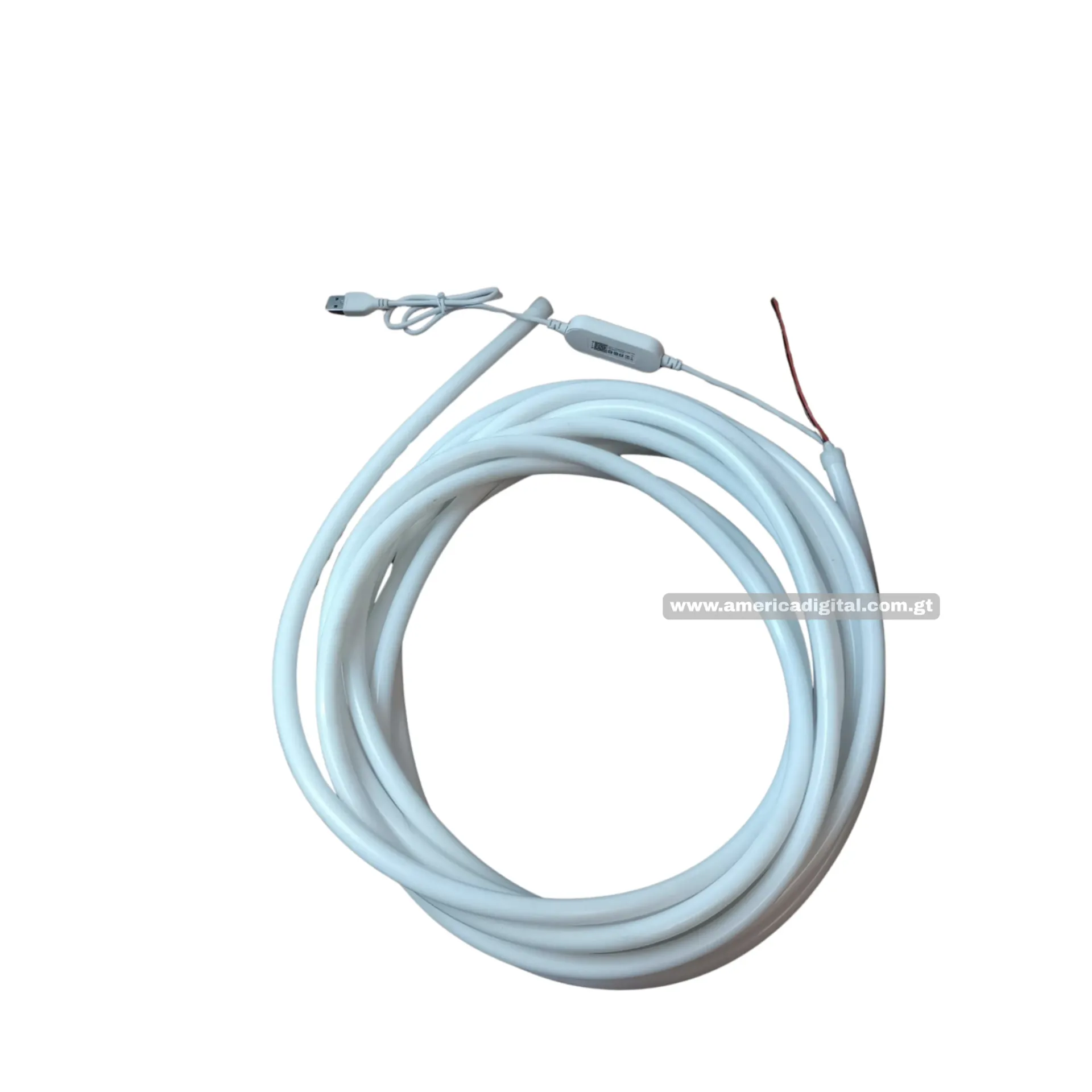 Luminaria Tira led RGB Silicom Redonda 12mm, C/terminales Metalicas (10Metro)