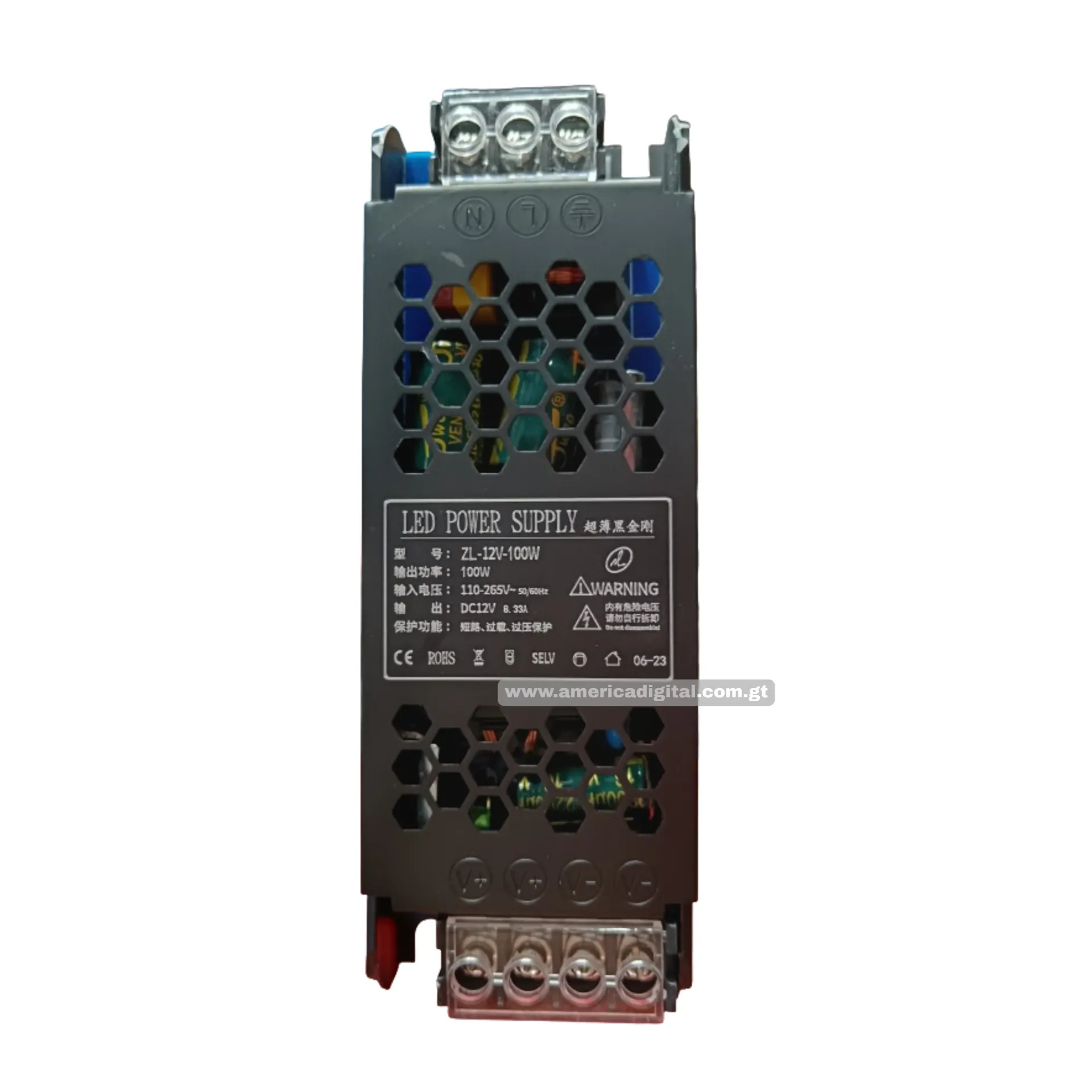Transforador para luminaria  de 200W, 24V  8.33Amp