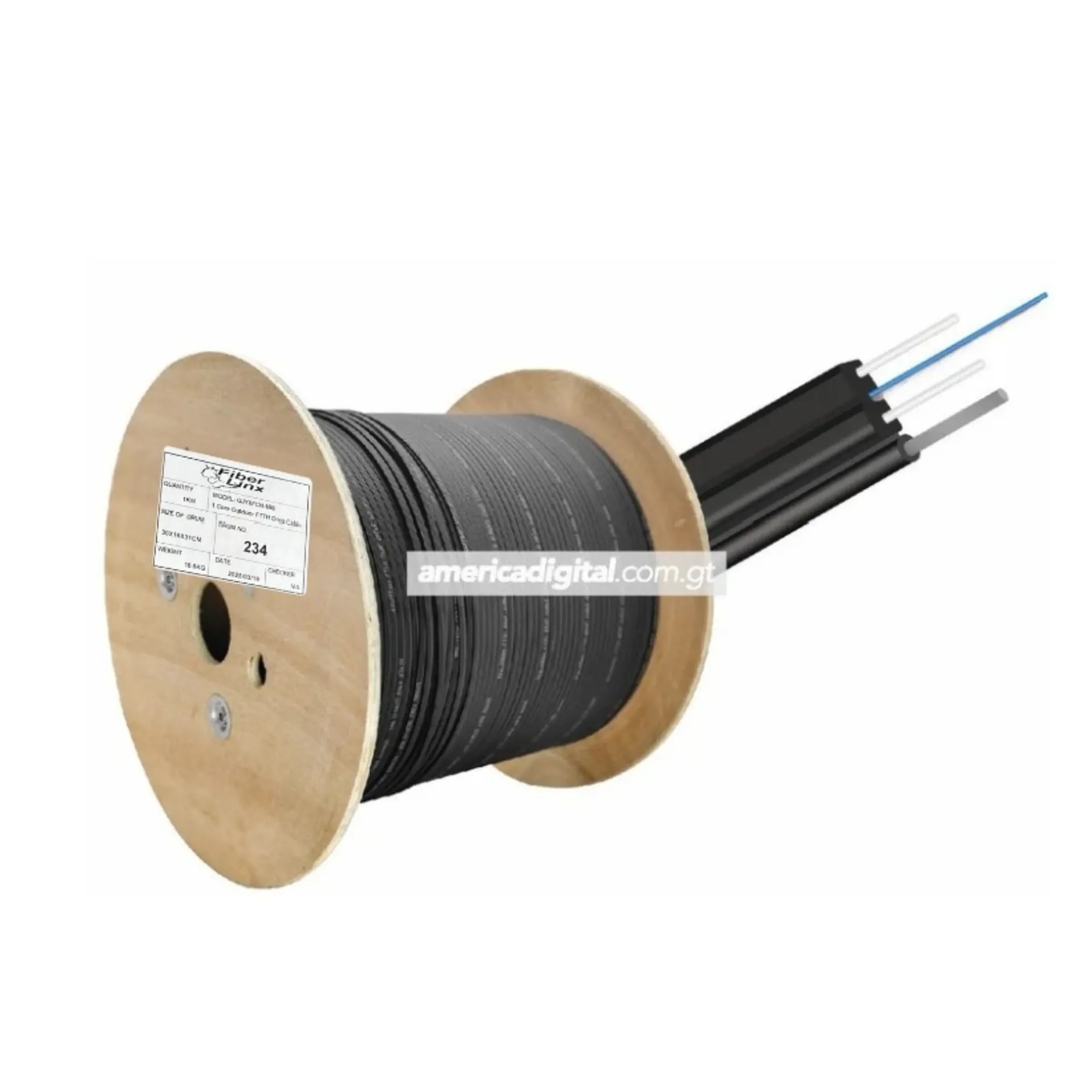 [EO340NGJYXFCH1B6] Fibra óptica Drop Plana 1 Hilo 1KM Fiberlink G657A