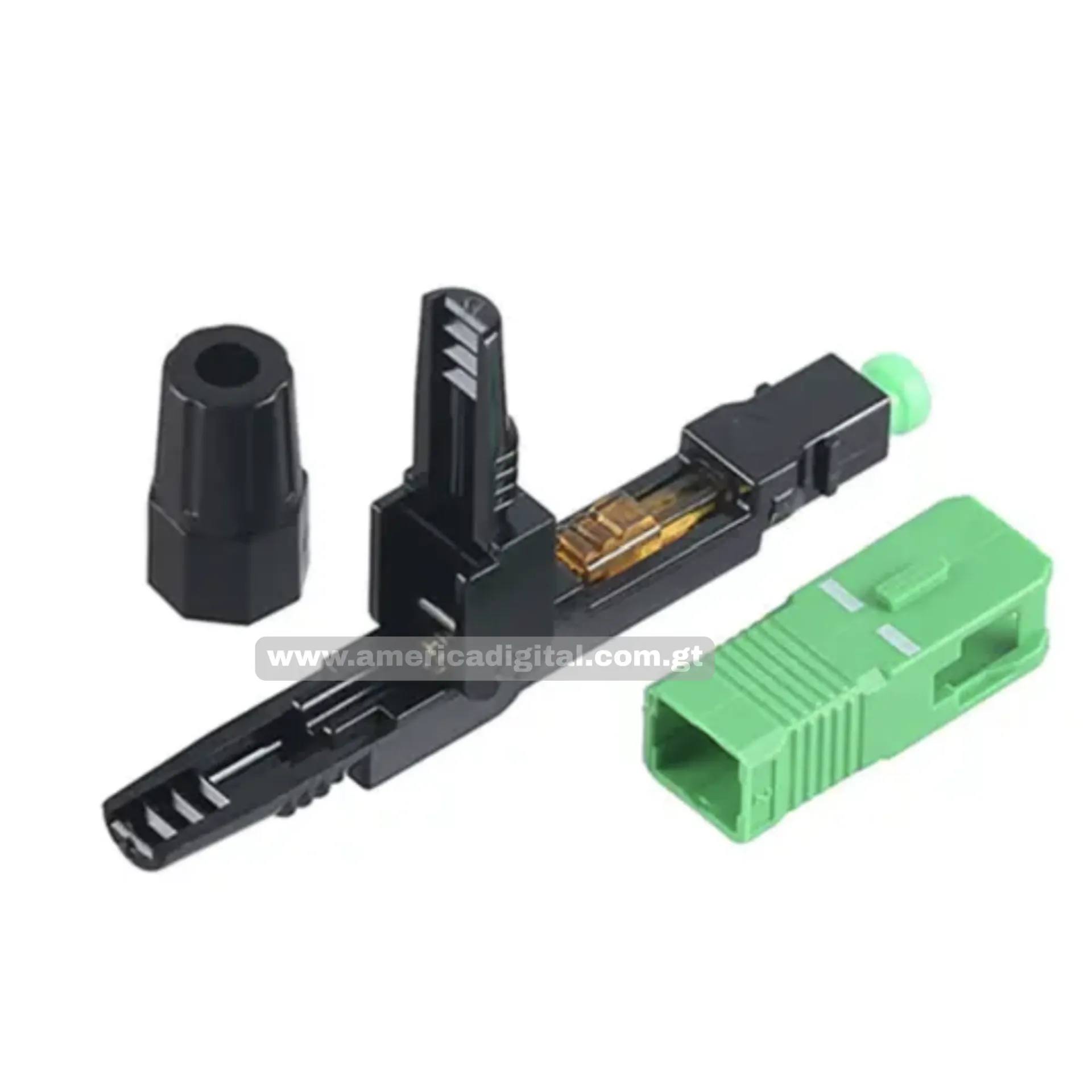[EO0101NSCAPCH01] Conector Óptico Rapido SC/APC (60*8.9*7mm) Verde