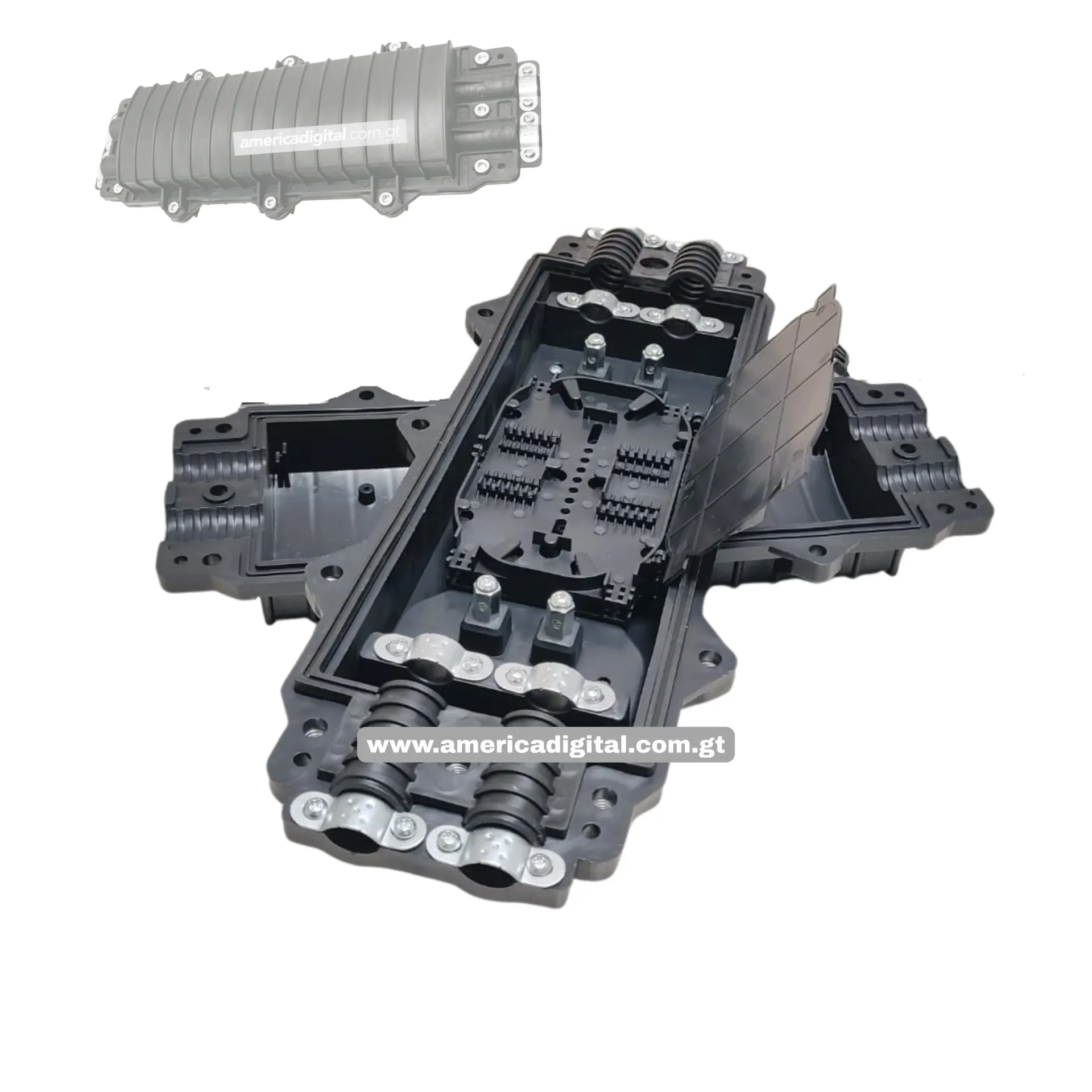 Mufa Plastica Horizontal 12 Hilos, 1 Bandeja