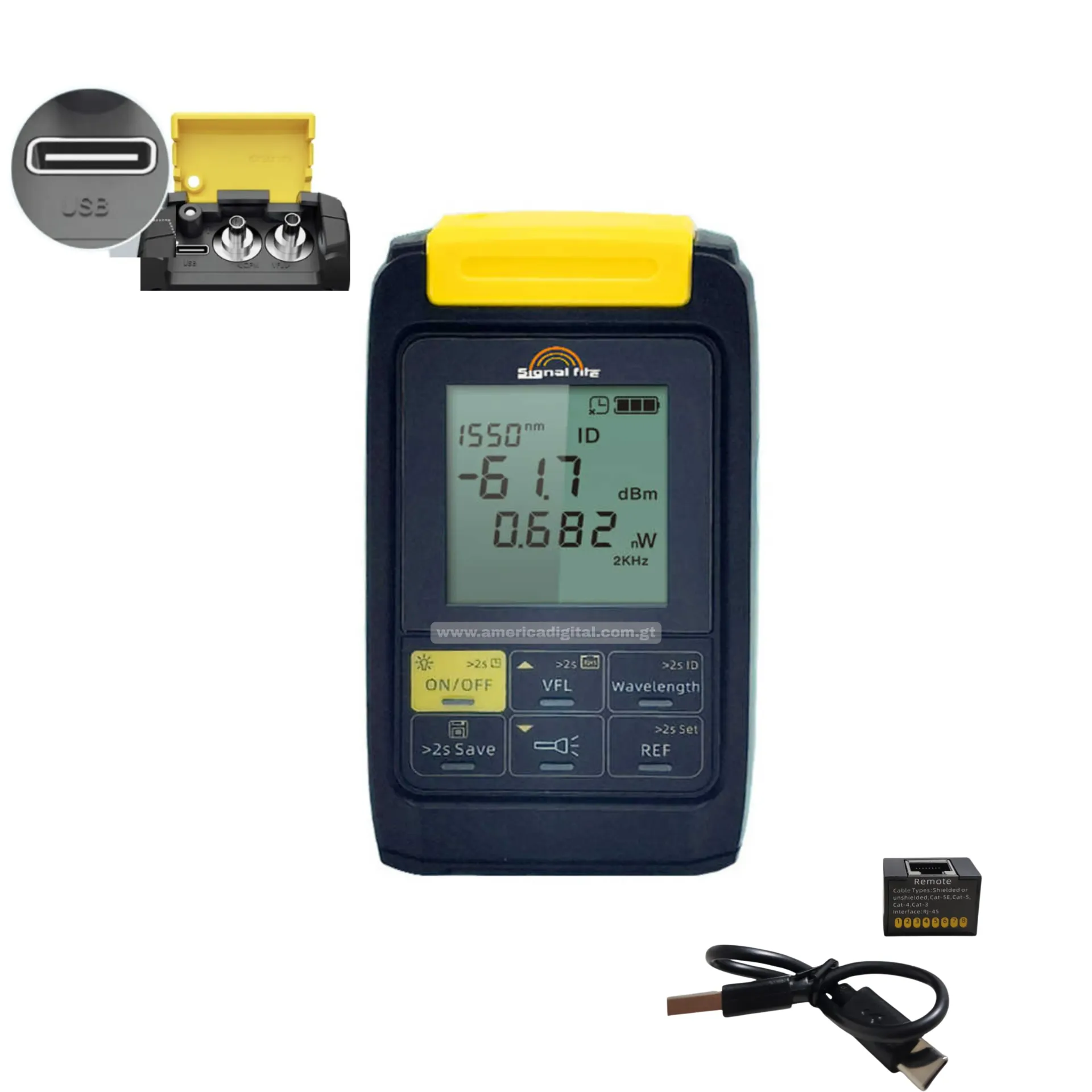 [EO209NZS20CV20] Medidor de Potencia Óptica Signal Fire 4 en 1 (OPM + VFL 20mW)