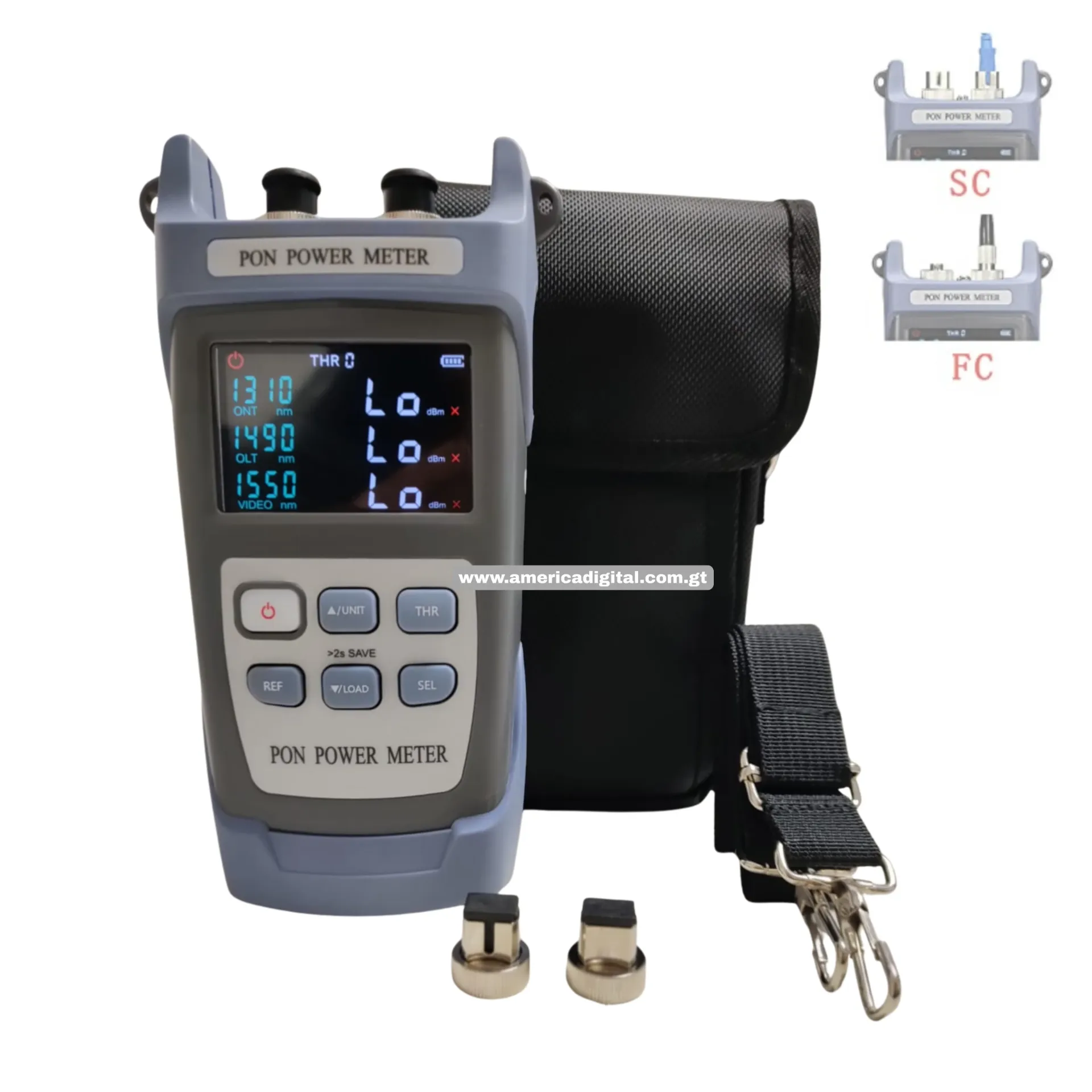 Medidor de potencia PON 1310/1490/1550 Baterria AA  FC/APC
