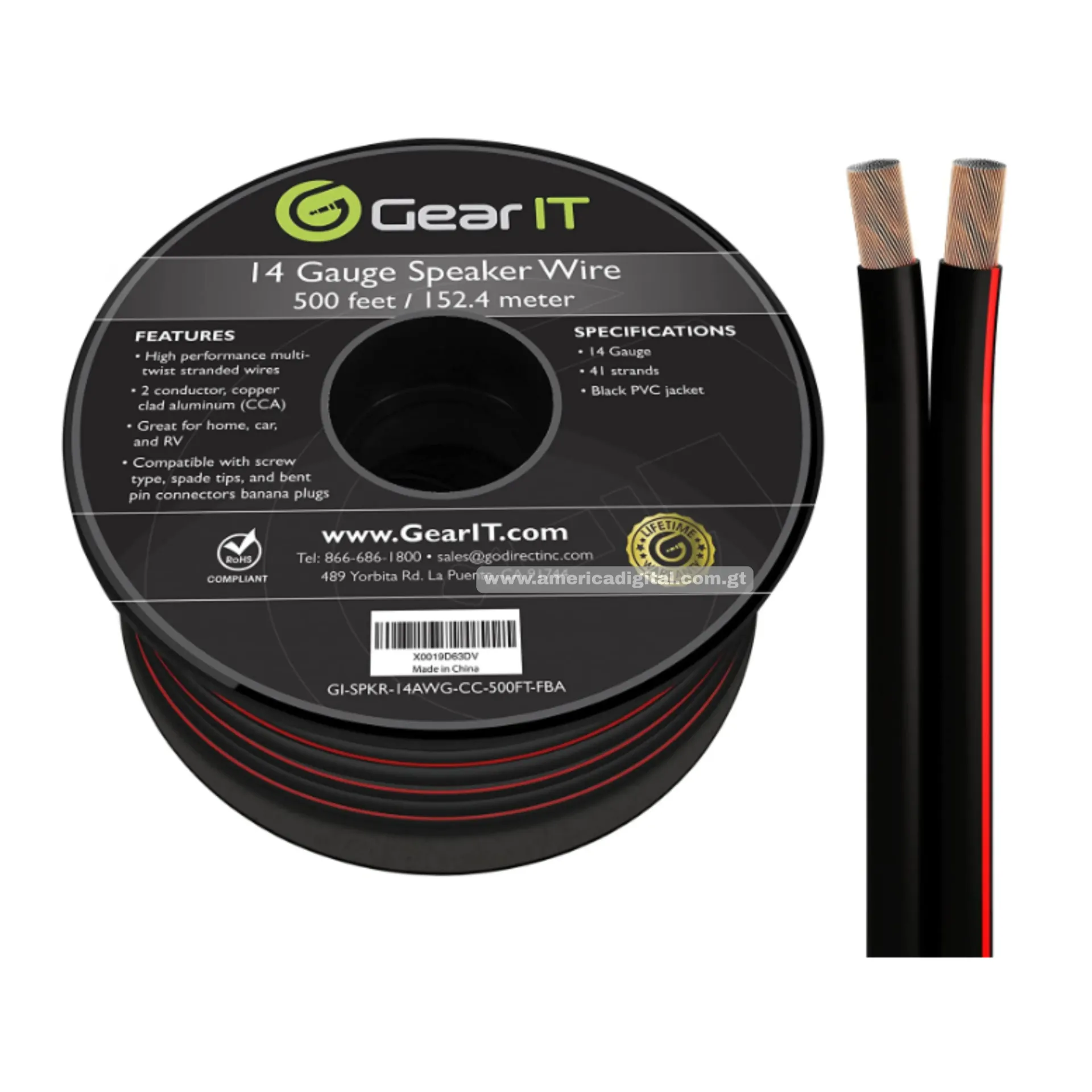 Cable de audio Gear IT 14AWG