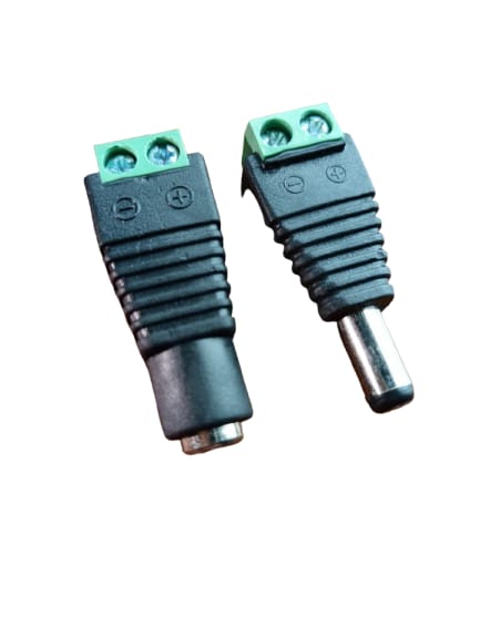 Par adaptadores Macho/Hembra DC12V 2Pin C/Tornillo