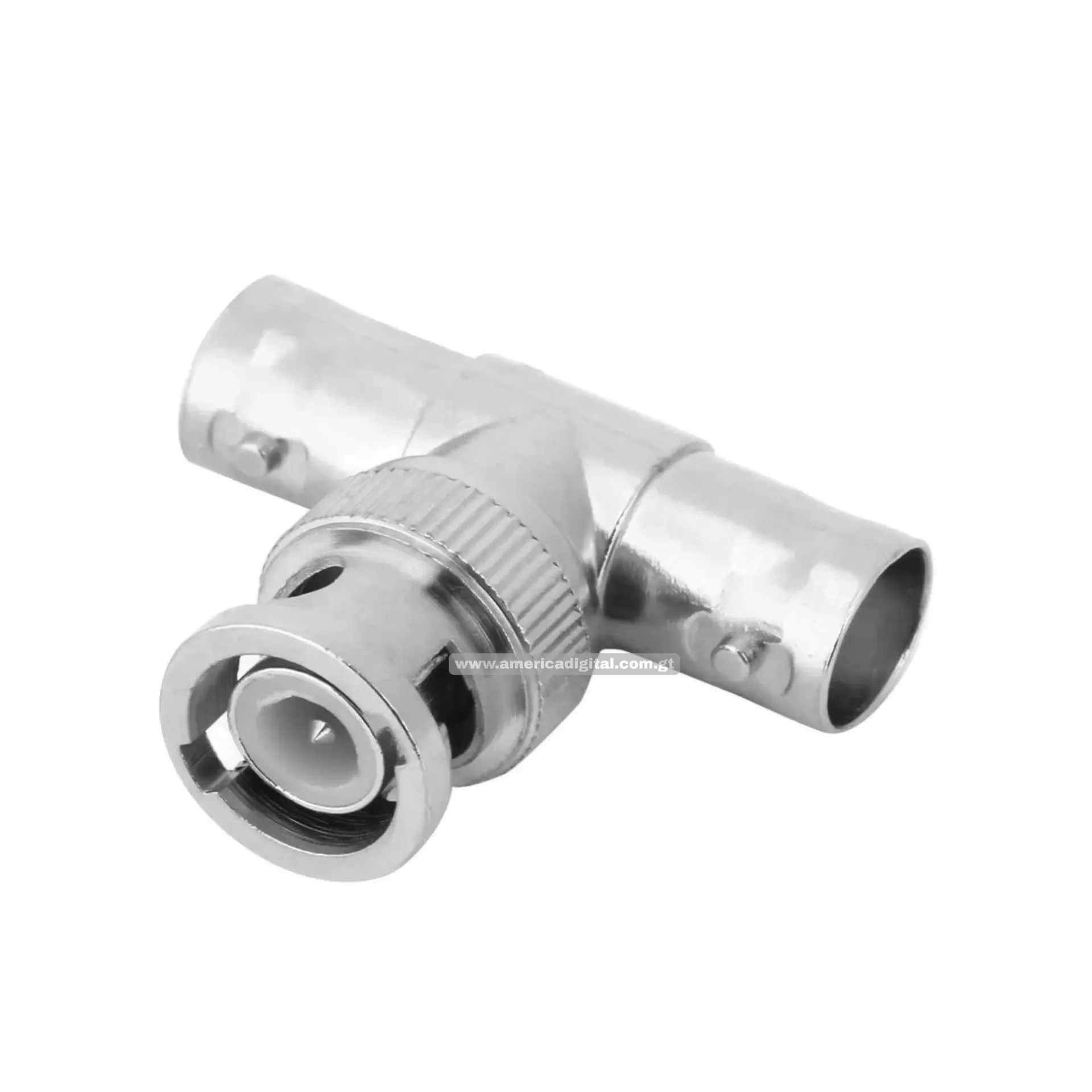 [EC020NBT2HM] Adaptador BNC en Forma de T de 2 Piezas, Conector Macho a Hembra Doble