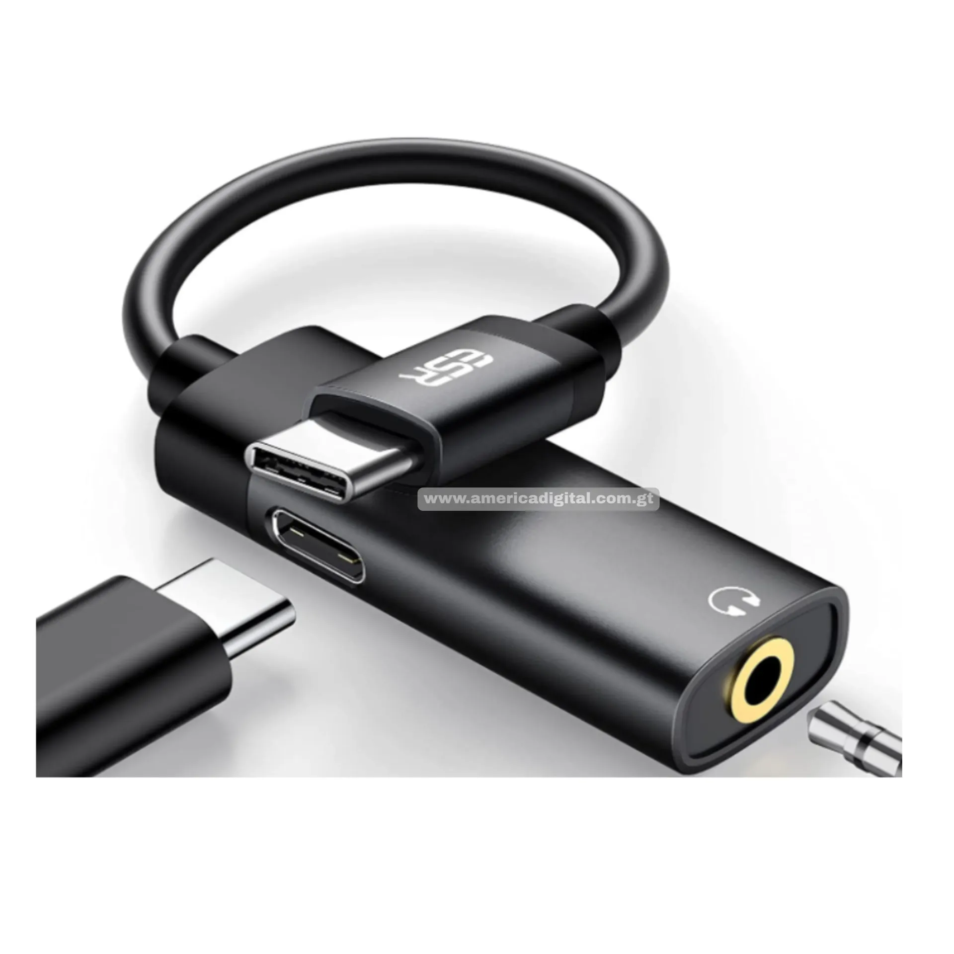 Adaptador de Audio de 3.5 MM para auriculares 2 en 1 USB-C