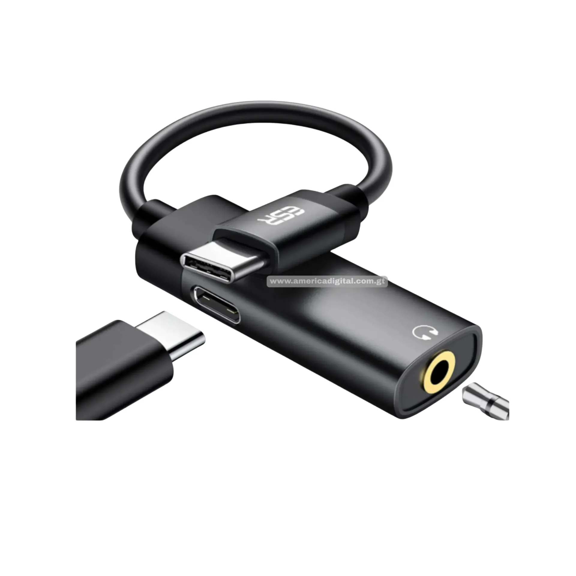 [EA020NMUSBCA] Adaptador de Audio de 3.5 MM para auriculares 2 en 1 USB-C