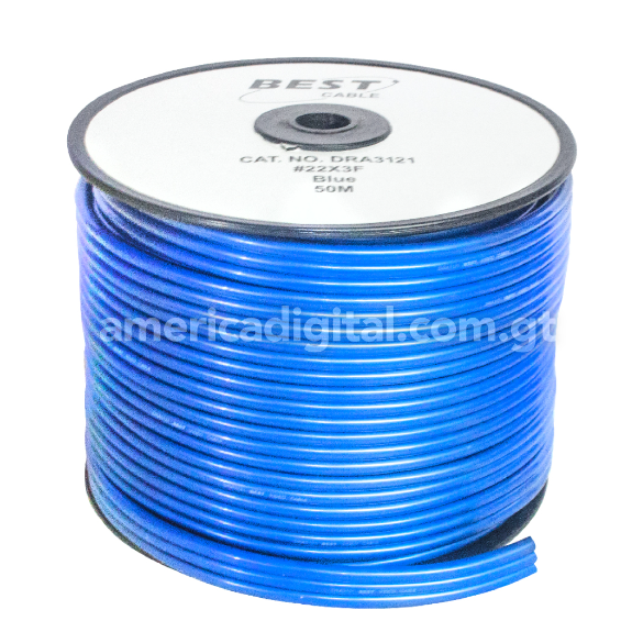 [EA340N1219X27] Cable RCA 9X27mm Azul x Metro