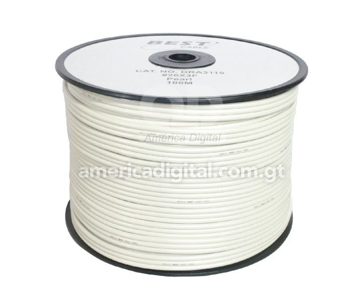 [EA340N31156X18] Cable RCA 6X18mm Blanco x Metro