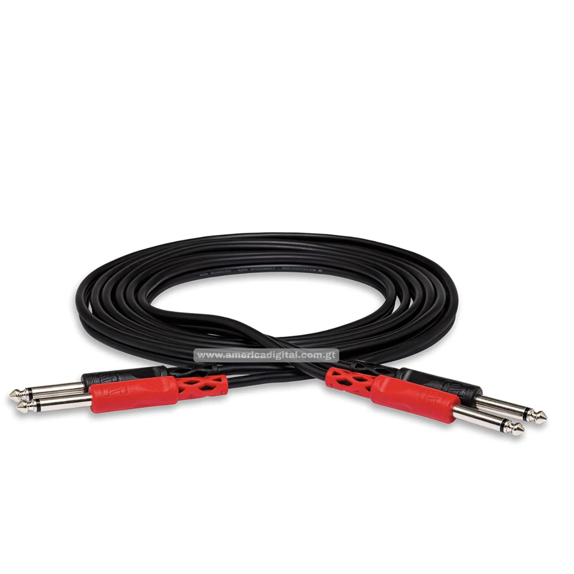 Cable Plug de audio 1/4 TS interconexión estéreo, 3.3 ft