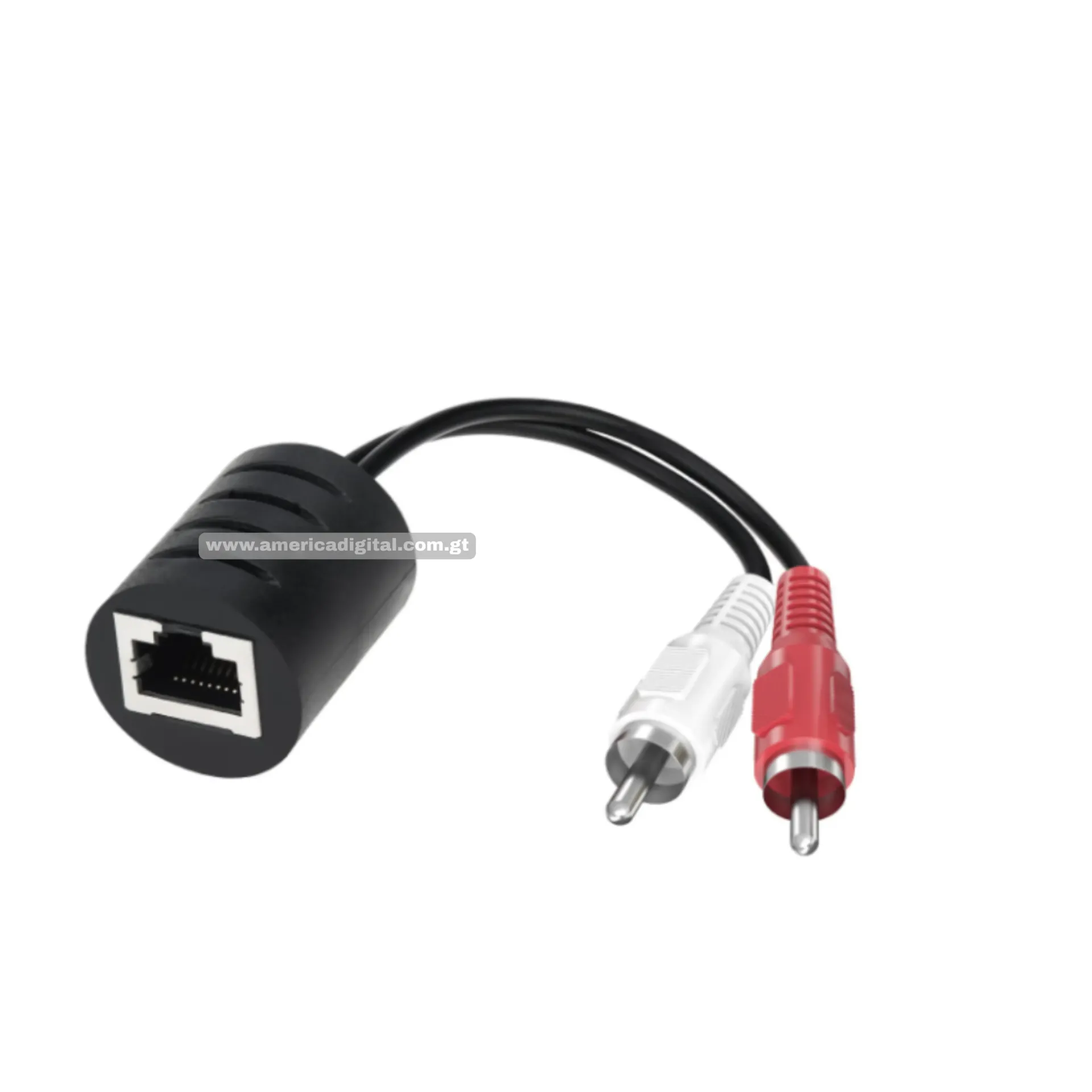 Balun de audio, 2 unidades estéreo RCA a estéreo RCA extensor de audio sobre Cat5/Cat6