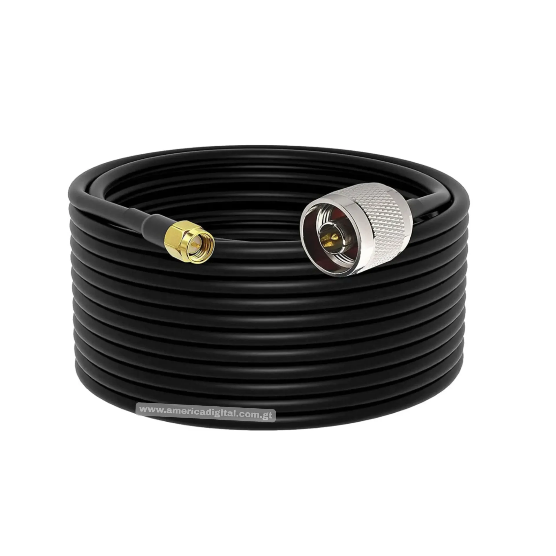 Parche de cable coaxial SMA a N ultra flexible de 49.2 ft de baja pérdida RG58 N M a SMA M