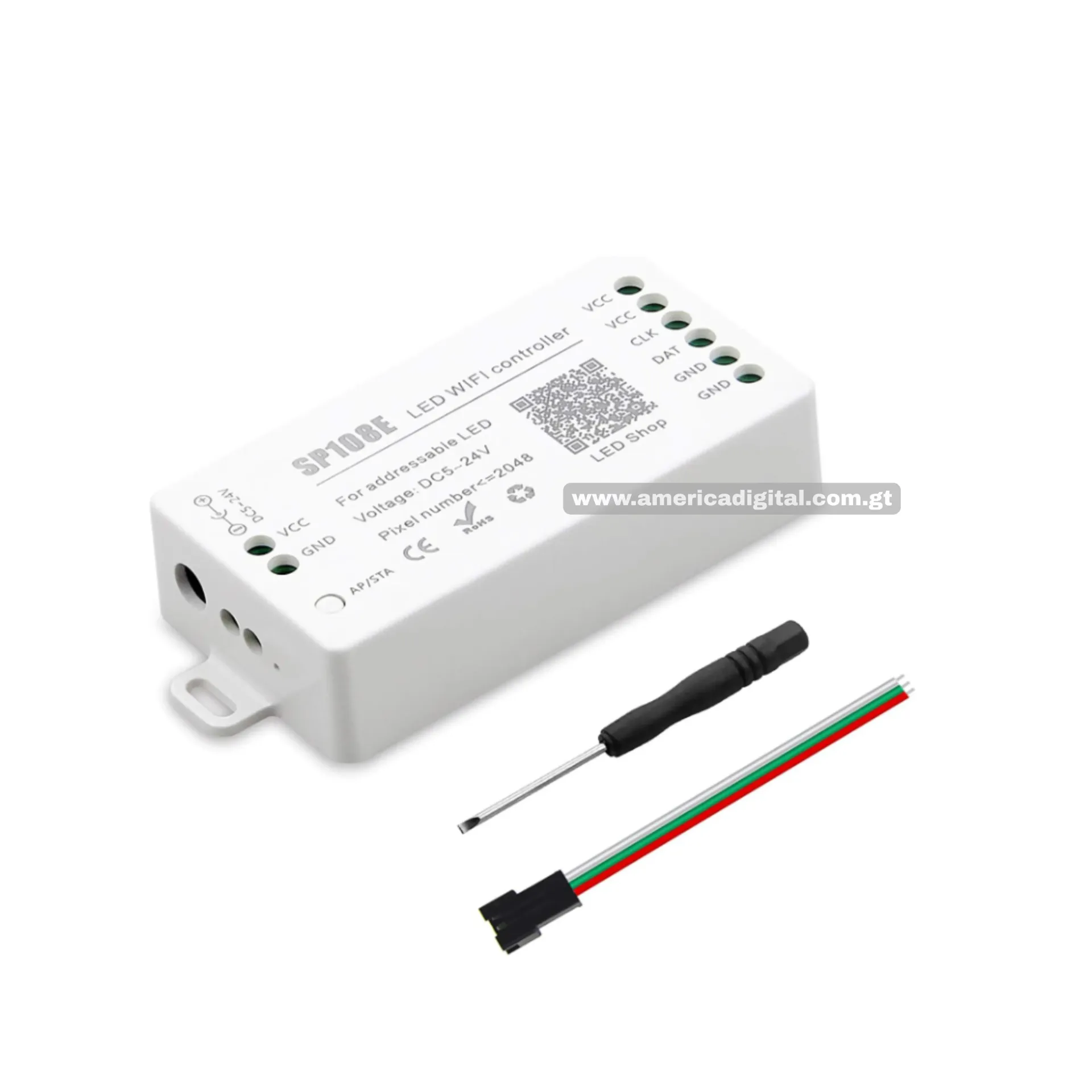 [EV323SP108E] Alitove WS2812B WS2801 Controlador Wifi LED