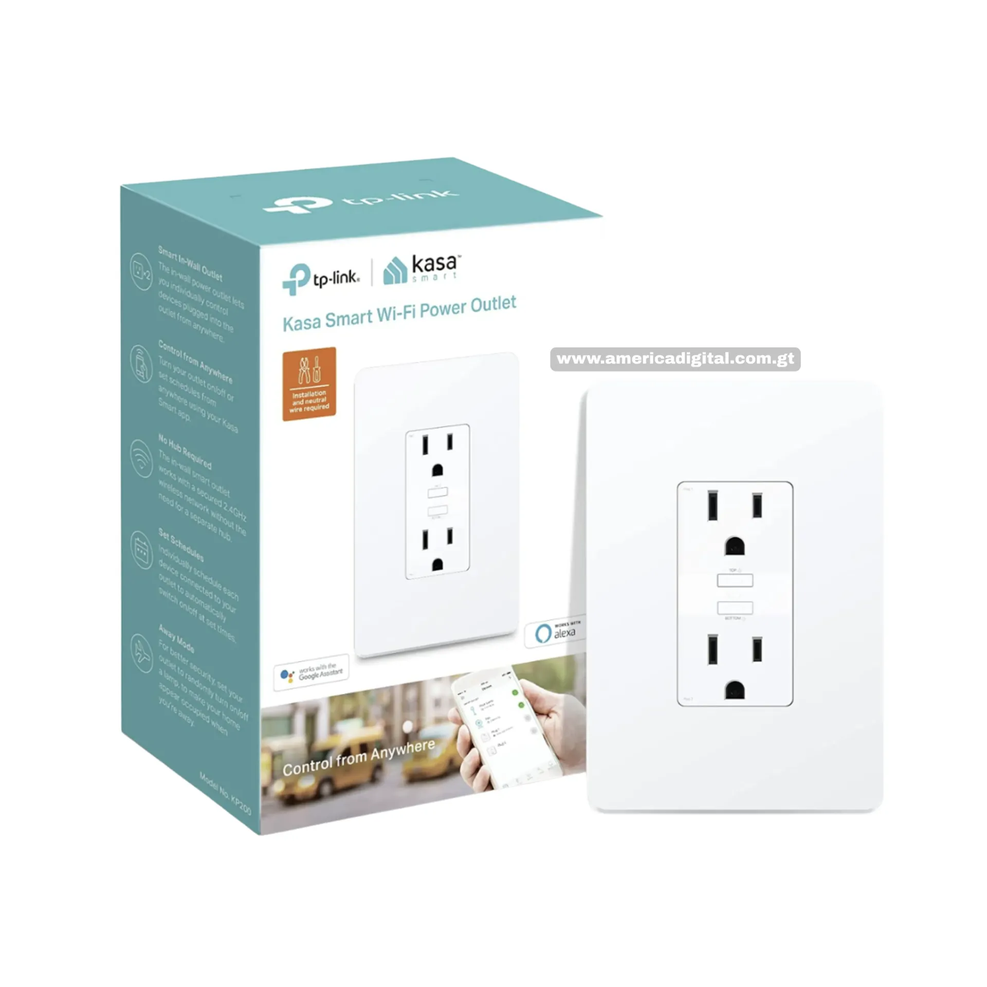 Enchufe Kasa Smart, Wi-Fi inteligente para el hogar que funciona con Alexa