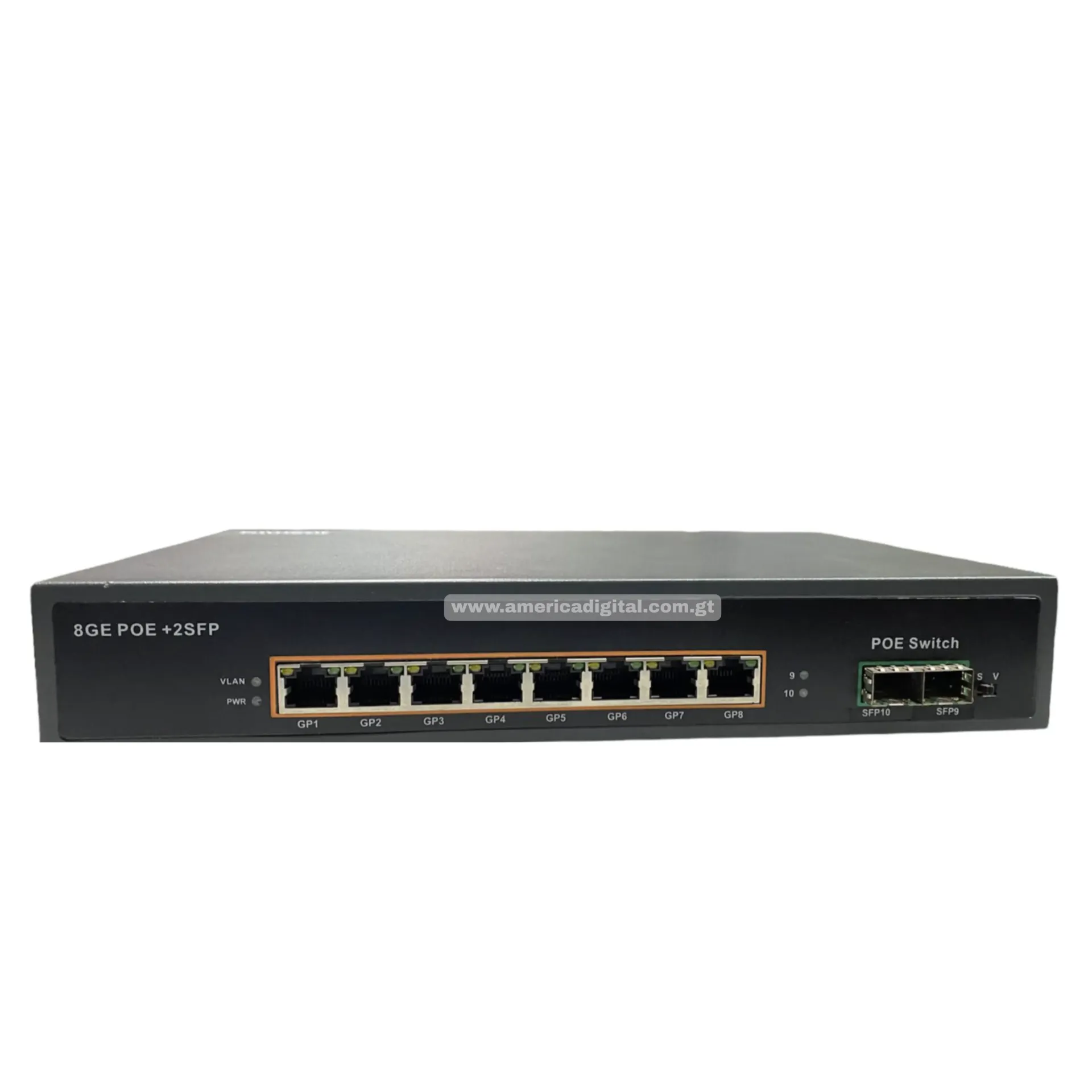 Switch Poe 8 Puertos 10/100 2SFP No Administrable