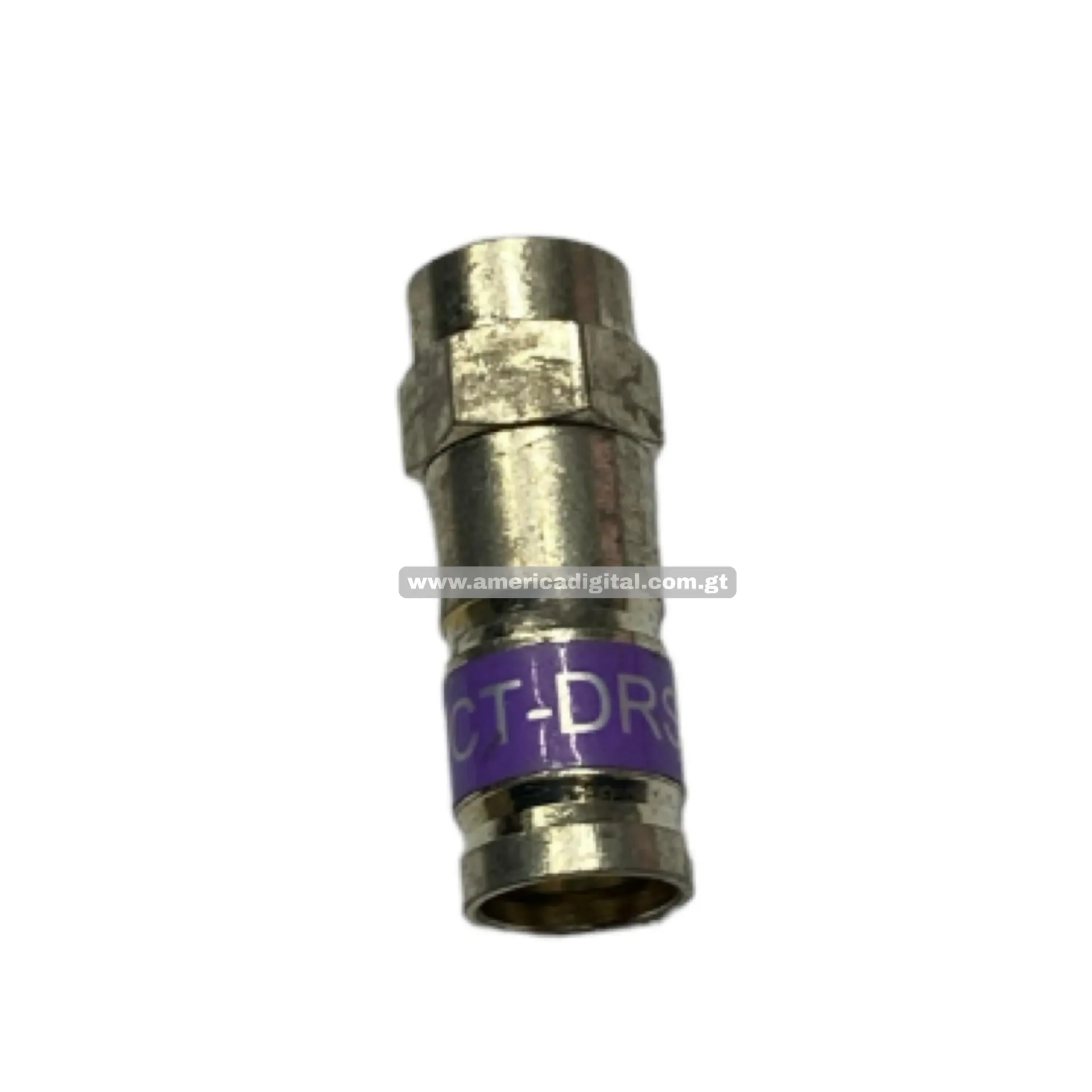 Conector F de compresion PCT  RG-6 Lila