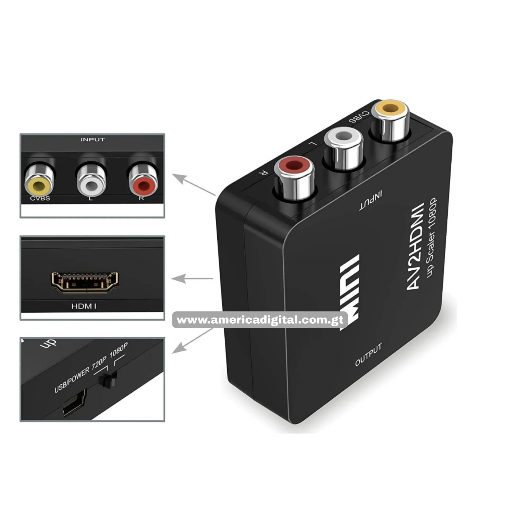 [EP270NAV2HDMI] Convertidor RCA a HDMI (N/B)