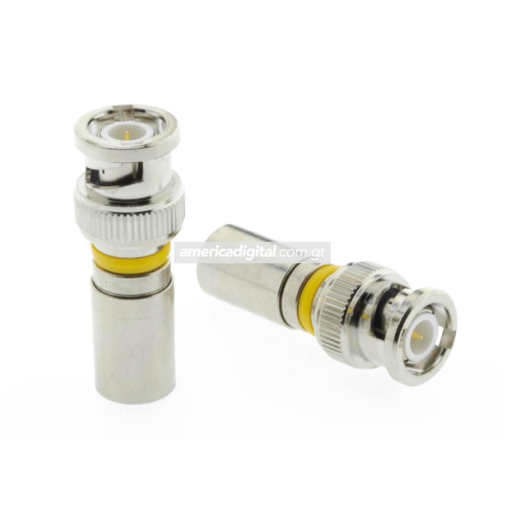 [EC010NPFB56] Conector BNC compresion RG-6 amarillo