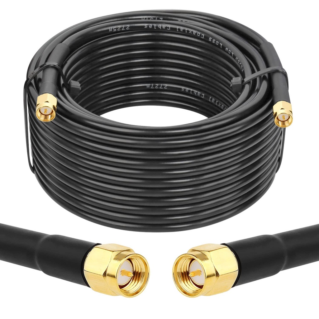 Cable SMA macho a SMA macho de 35 pies