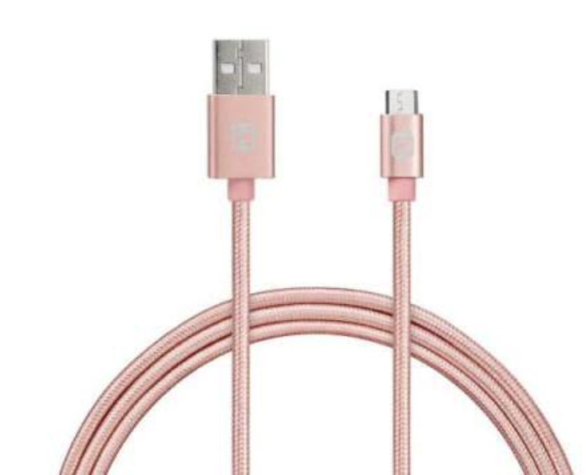 Cable Micro USB de Nylon iHome, 6 ', Oro Rosa, IH-CT2066AR