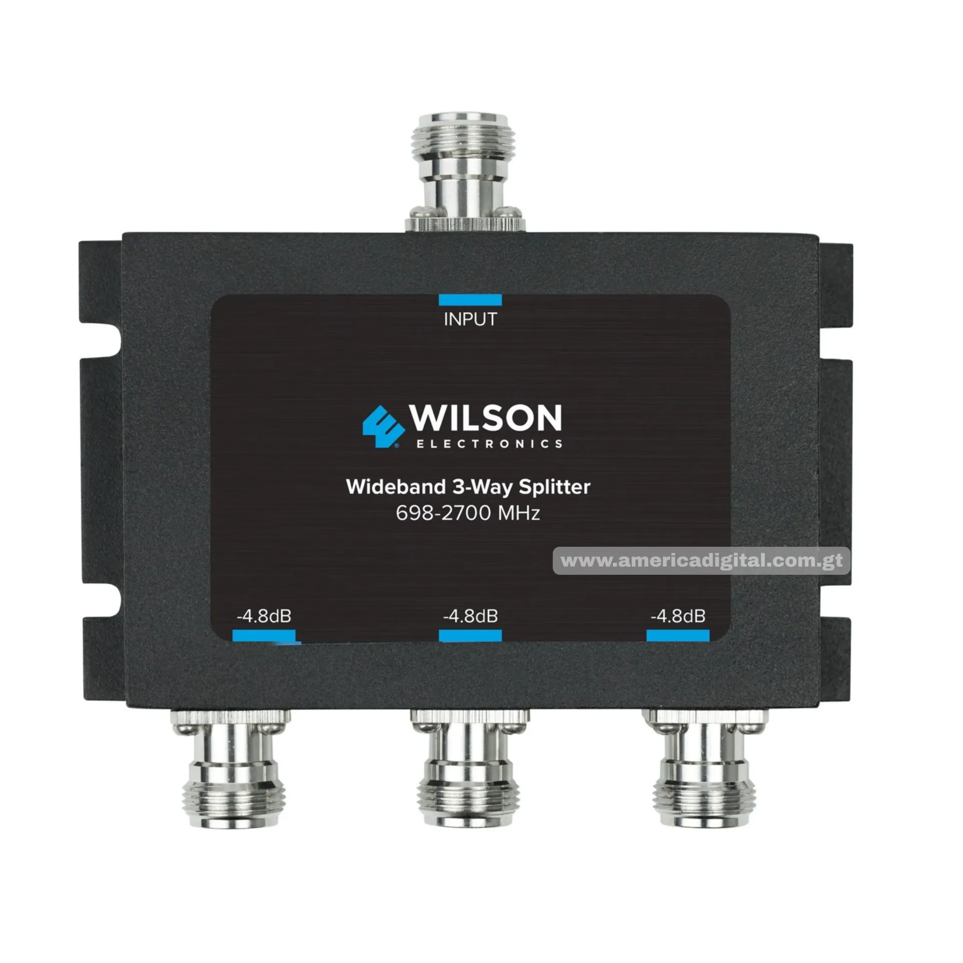 [EP060N859980] Divisor de 3 vías de 4.8 dB, N hembra 50 ohmios